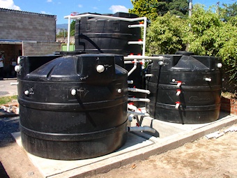 Planta anaeróbica para tratar desechos de la industria láctea